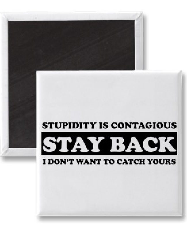stupidty_is_besmettelijk_de_rug_van_het_verblijf_magneet-p147855262471926488b2gru_400